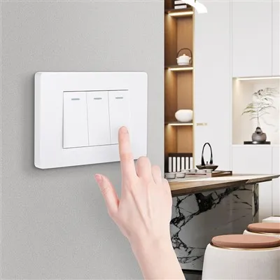 Interruptor de llum de 3 bandes de doble placa